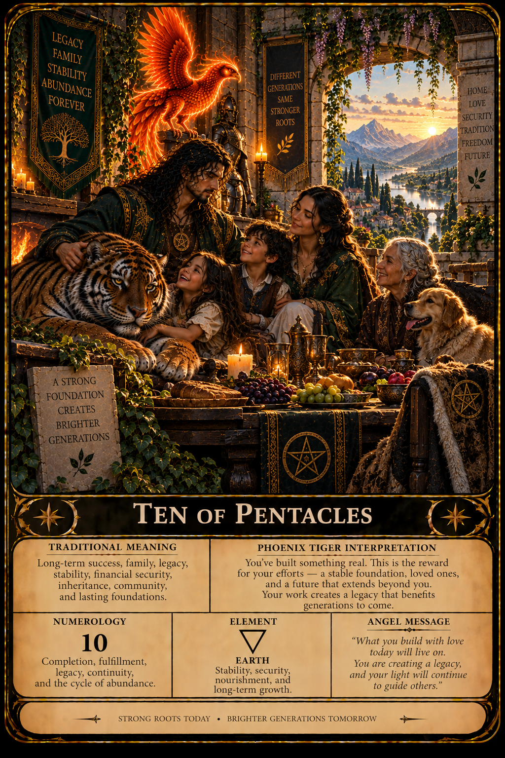 🔥 Phoenix Tiger: Initiation — 78-Card Learning Tarot Deck! (click here)