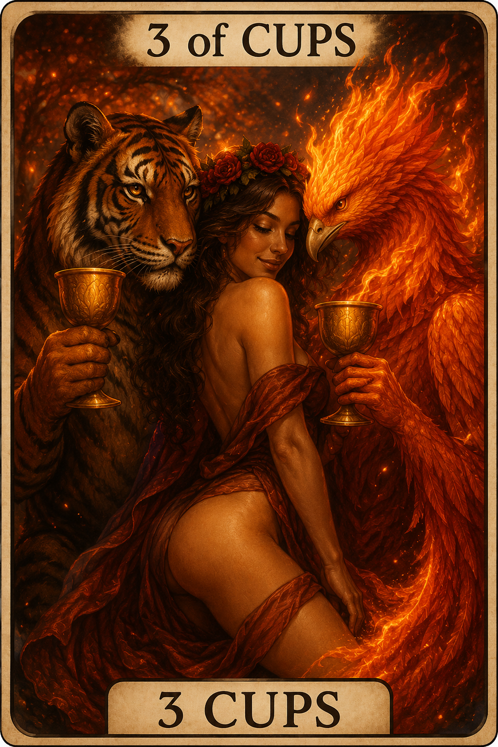 🔥Phoenix Tiger: Untamed — 100-Card Tarot Deck! (click here)