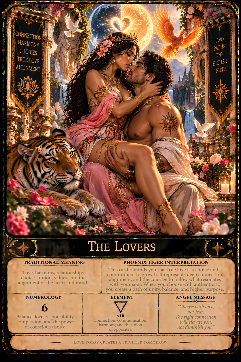 🔥 Phoenix Tiger: Initiation — 78-Card Learning Tarot Deck! (click here)