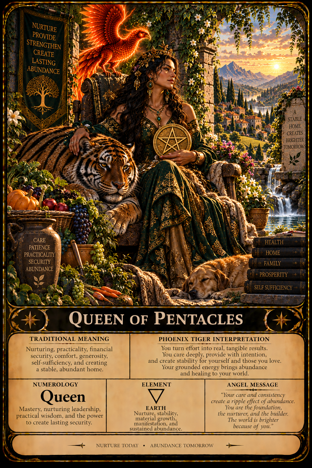 🔥 Phoenix Tiger: Initiation — 78-Card Learning Tarot Deck! (click here)