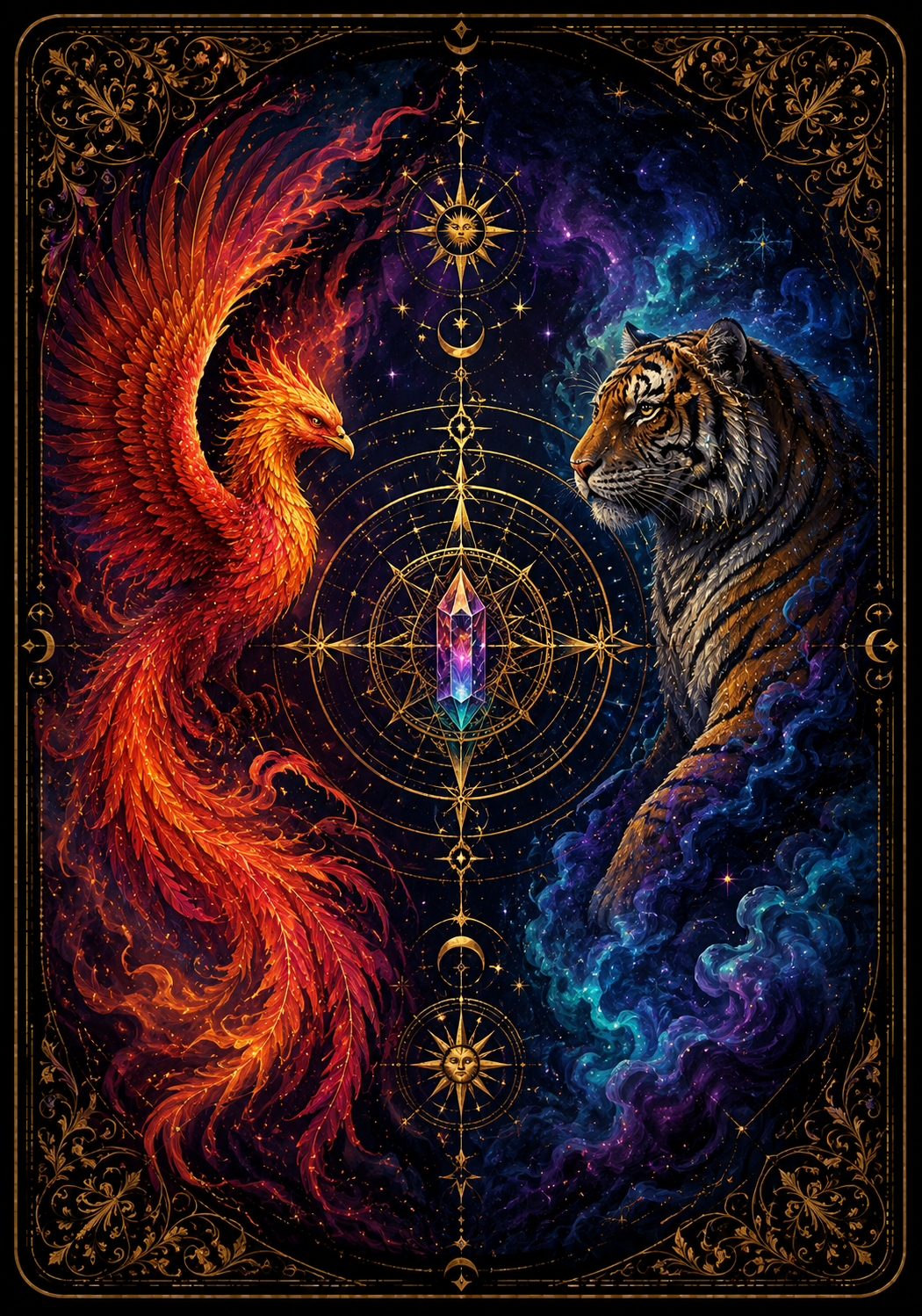 🔥Phoenix Tiger: Untamed — 100-Card Tarot Deck! (click here)