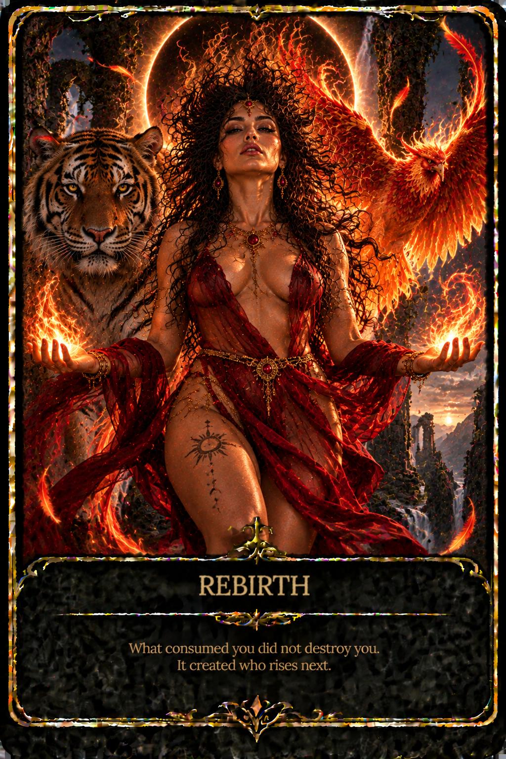 🔥Phoenix Tiger: 44 Sexy Oracle Message Cards!