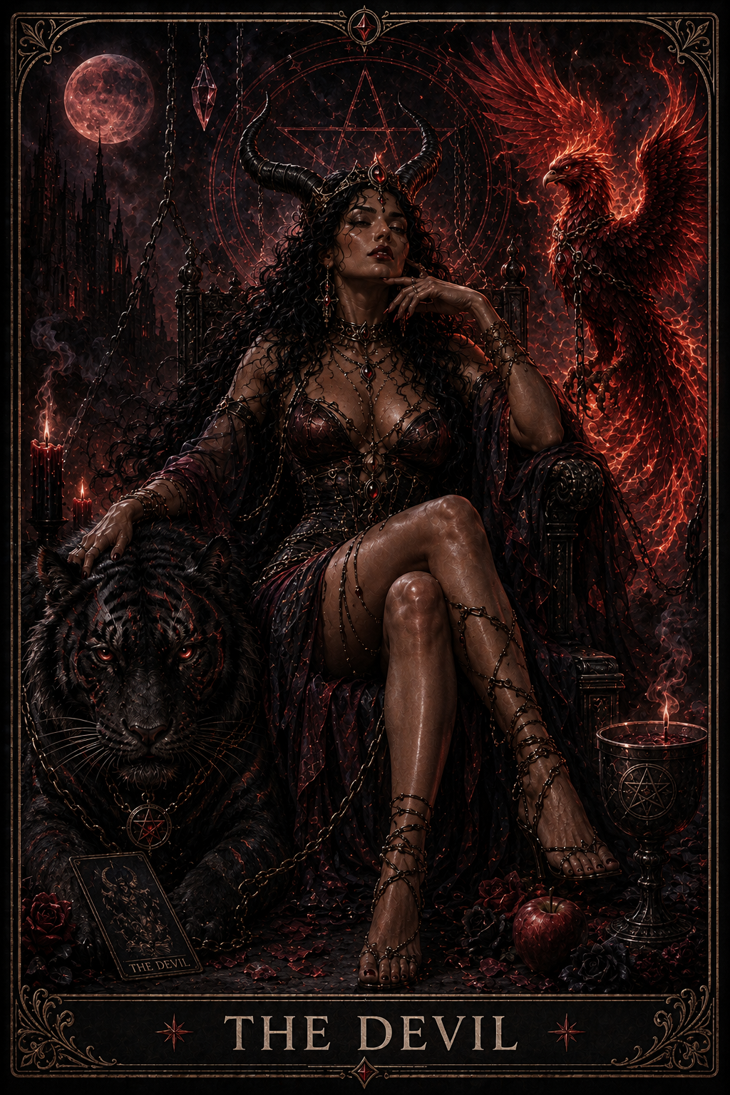 🔥Phoenix Tiger: Untamed — 100-Card Tarot Deck! (click here)
