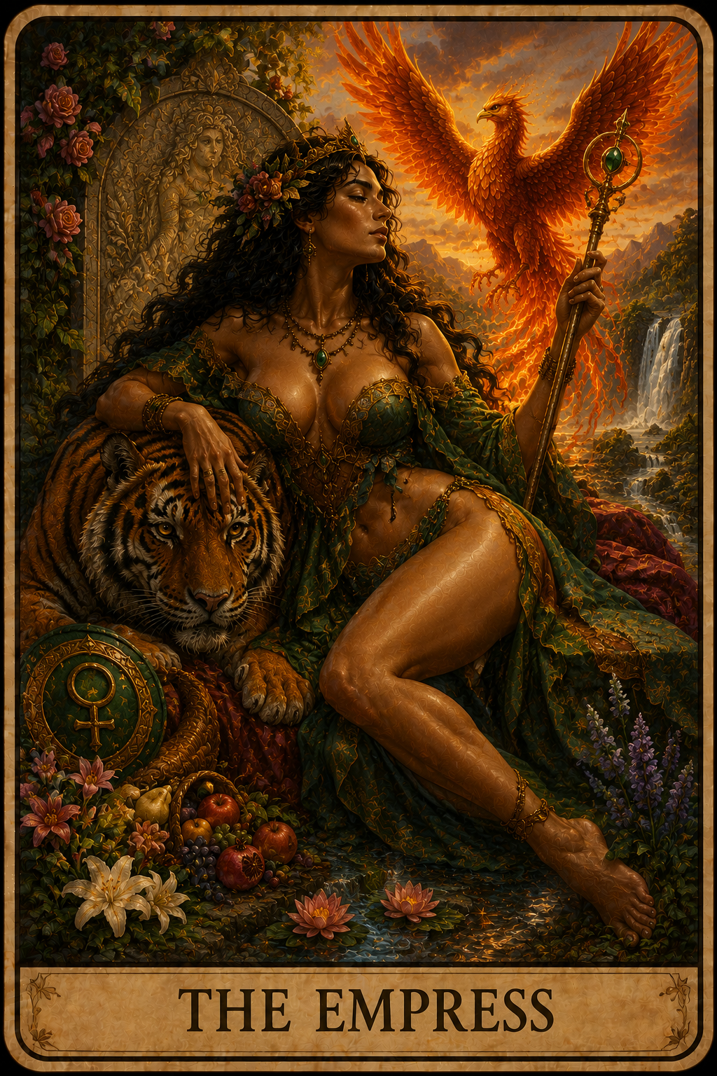 🔥Phoenix Tiger: Untamed — 100-Card Tarot Deck! (click here)
