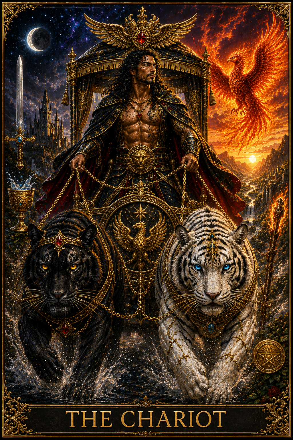 🔥Phoenix Tiger: Untamed — 100-Card Tarot Deck! (click here)