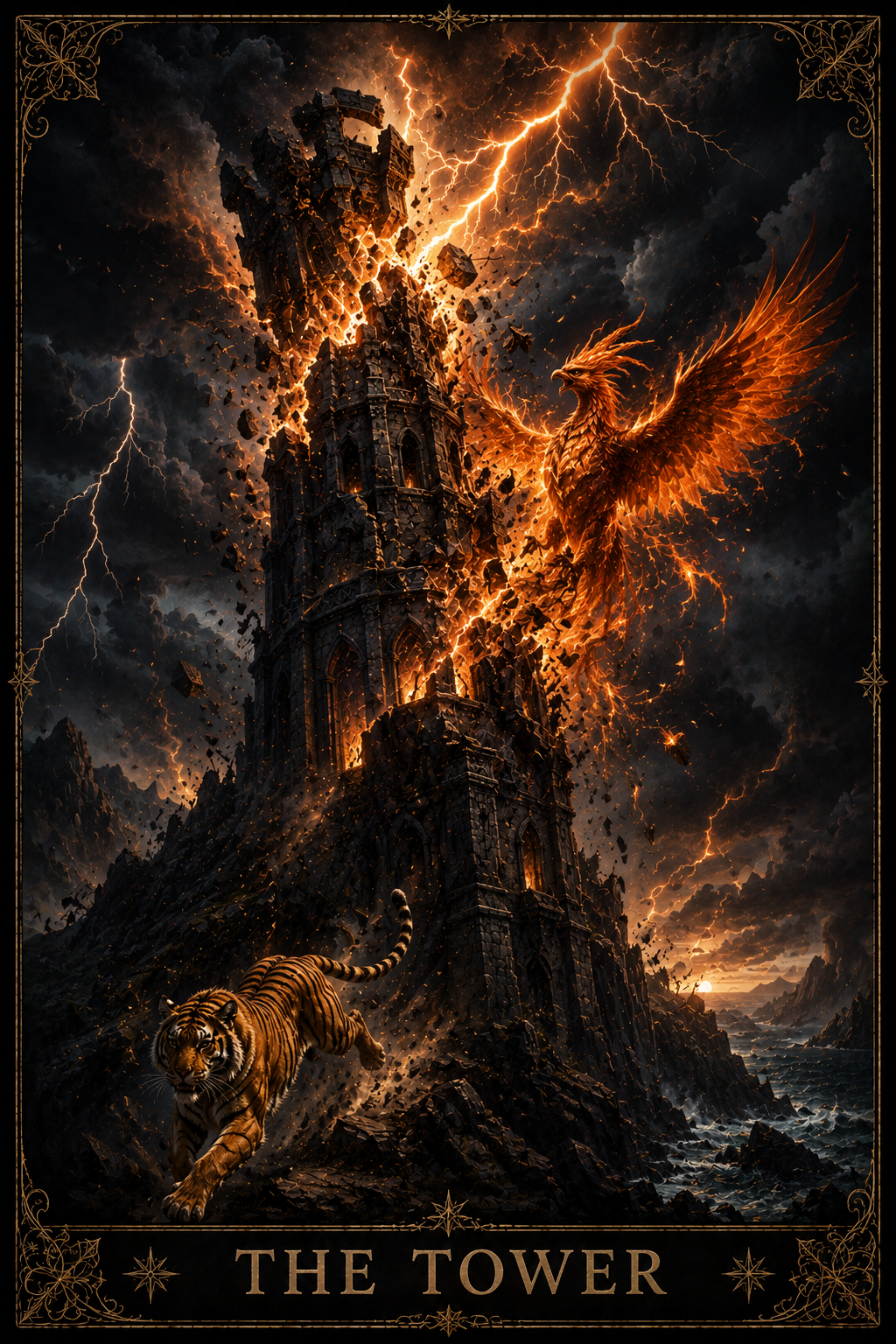 🔥Phoenix Tiger: Untamed — 100-Card Tarot Deck! (click here)